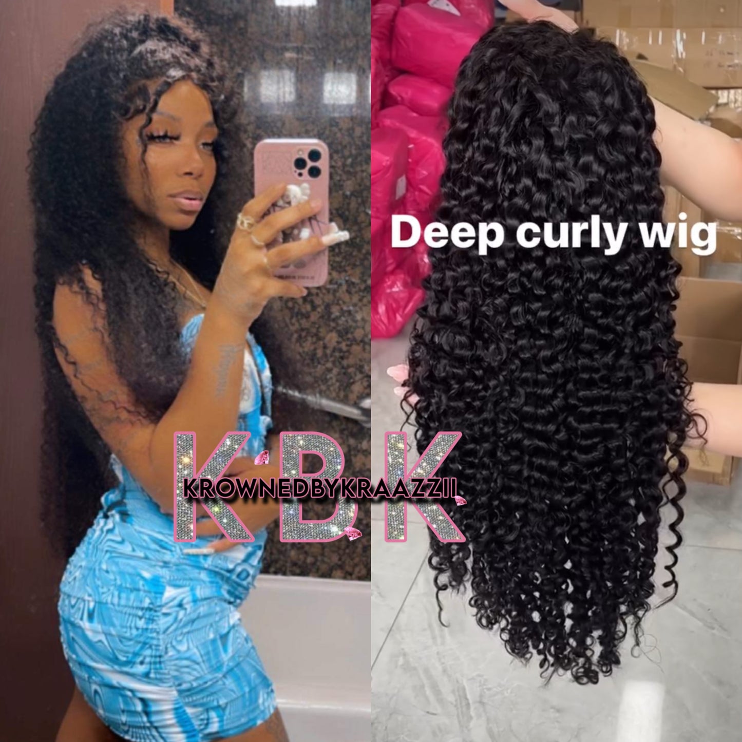 NEW 13x6 HD Black Deep Curly Frontal Wig