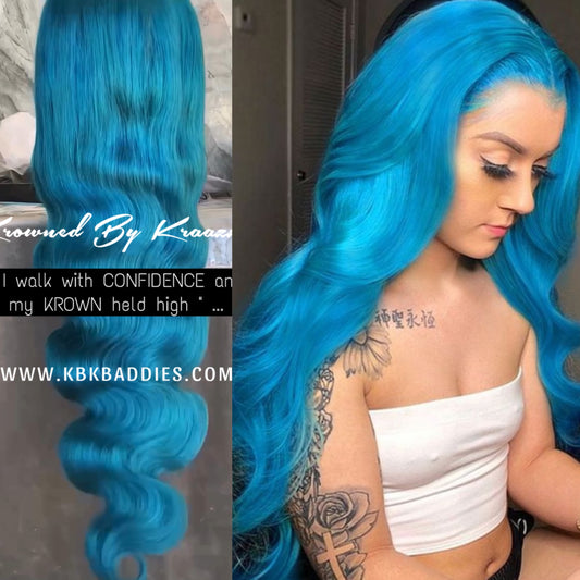 BREEZY - NEW 13x6 Ocean Blue Bodywave Frontal Wig