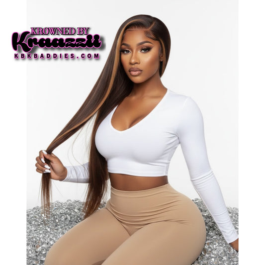 COCOA - NEW 13x6 HD Straight #4/27 Highlight Frontal Wig