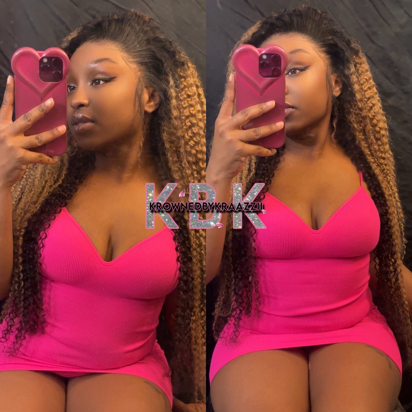 NEW 13x6 HD Jerry Curly “Kraazzii Ombré” 3-Tone Frontal Wig
