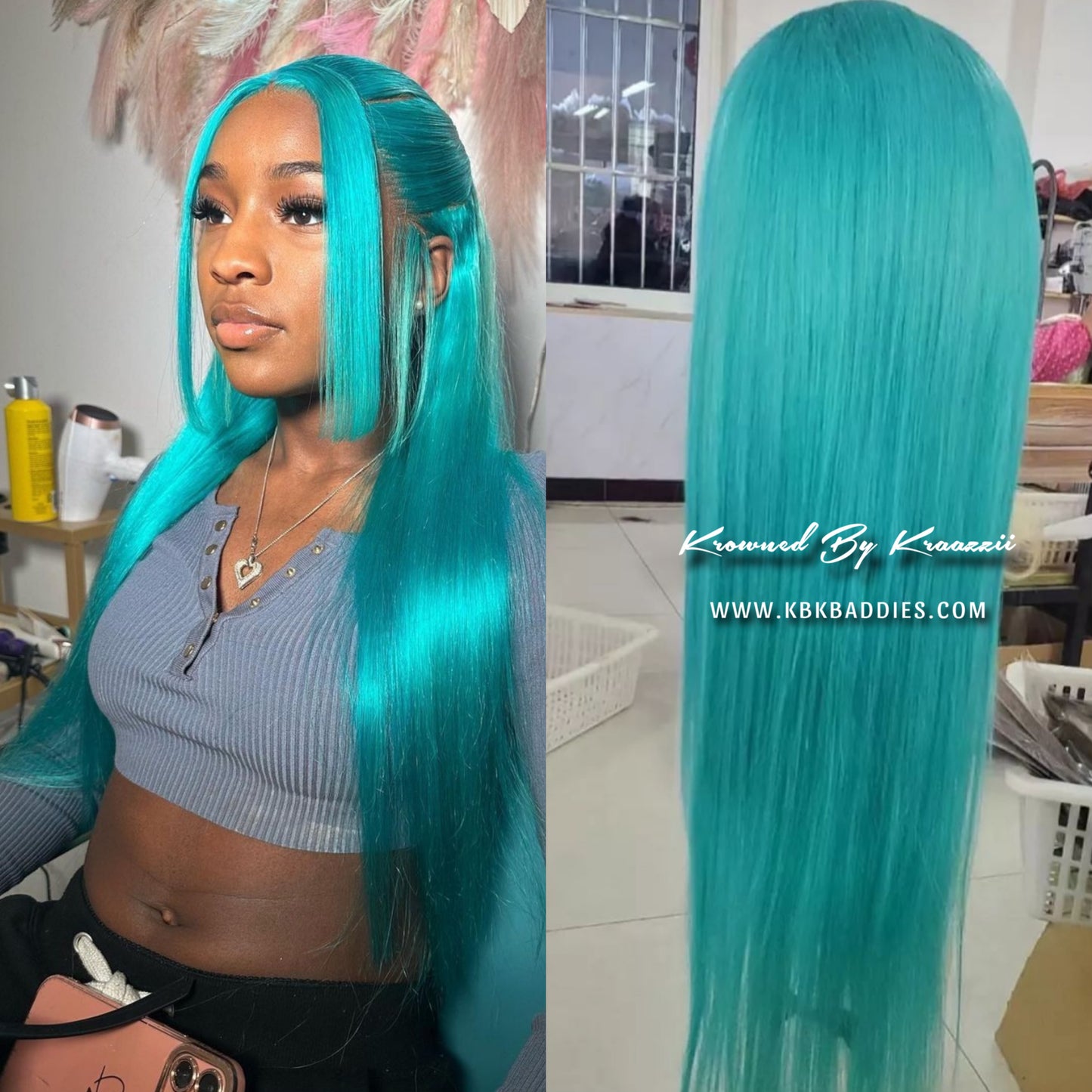 NEW 13x6 HD “Emerald Green” Straight Frontal Wig