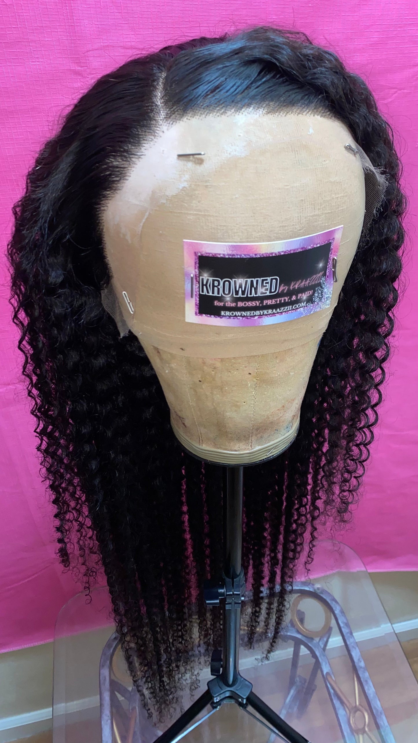 NEW 13x6 HD Black Jerry Curly Frontal Wig