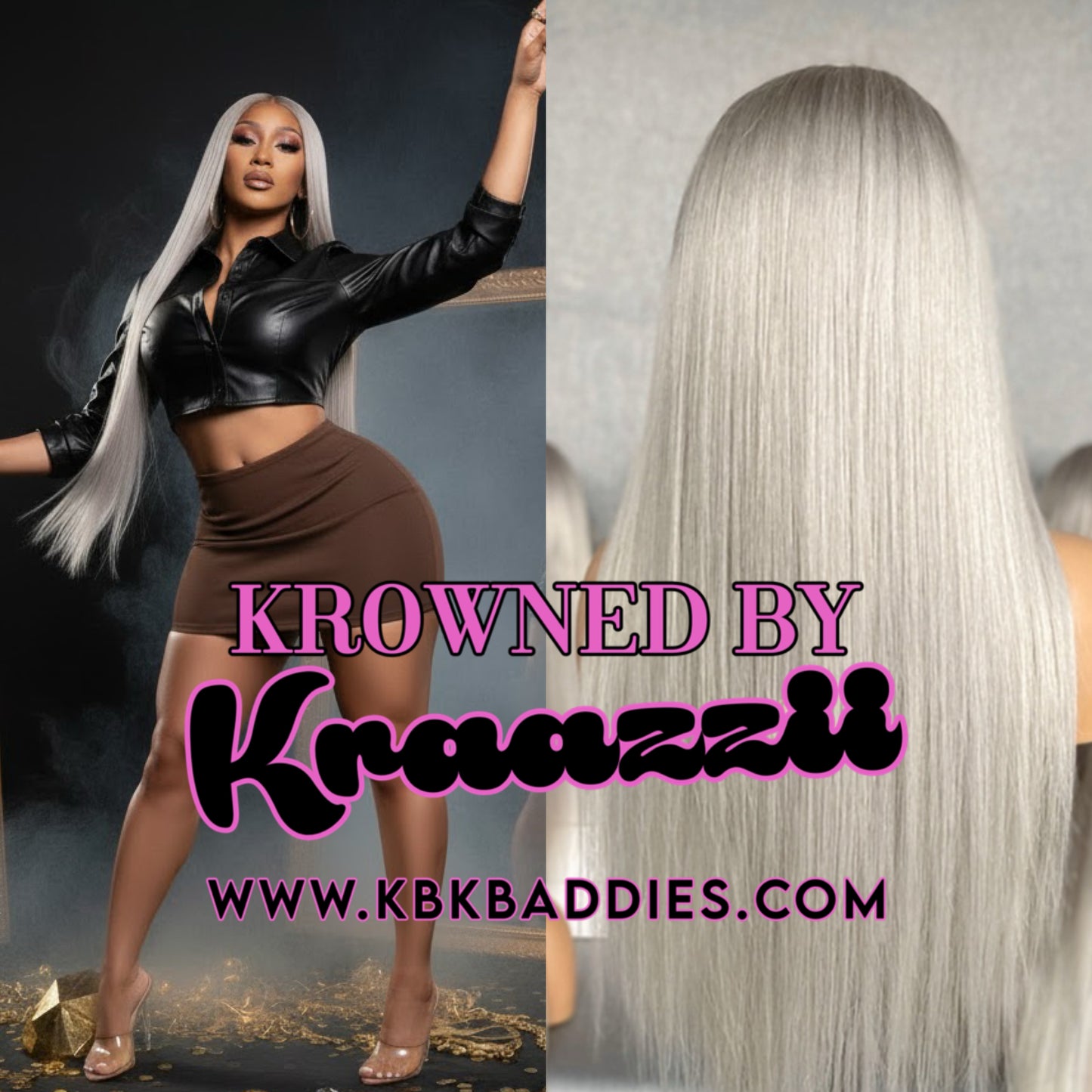 DIAMOND - NEW 13x6 HD Straight “Silver” Frontal Wig