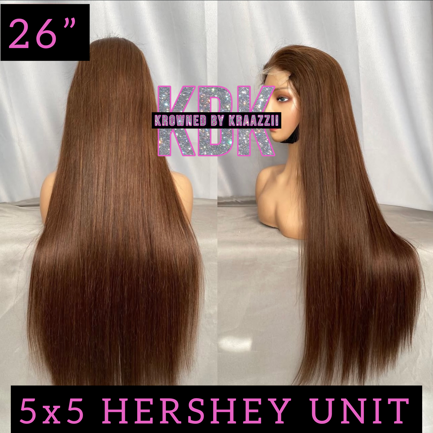 HERSHEY (Straight HD Brown Lace Wig)