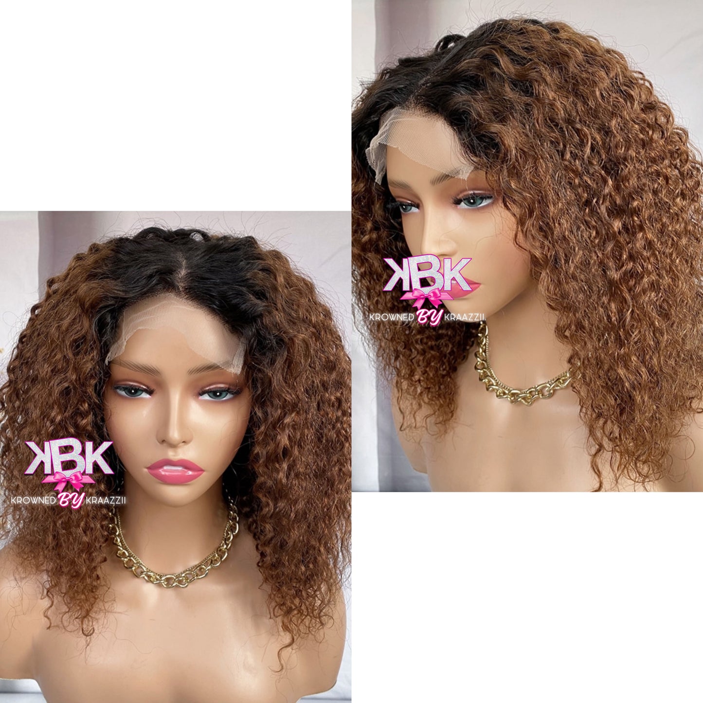 NEW 7x7 HD Closure “1B/Hershey Kiss” Bob Wig