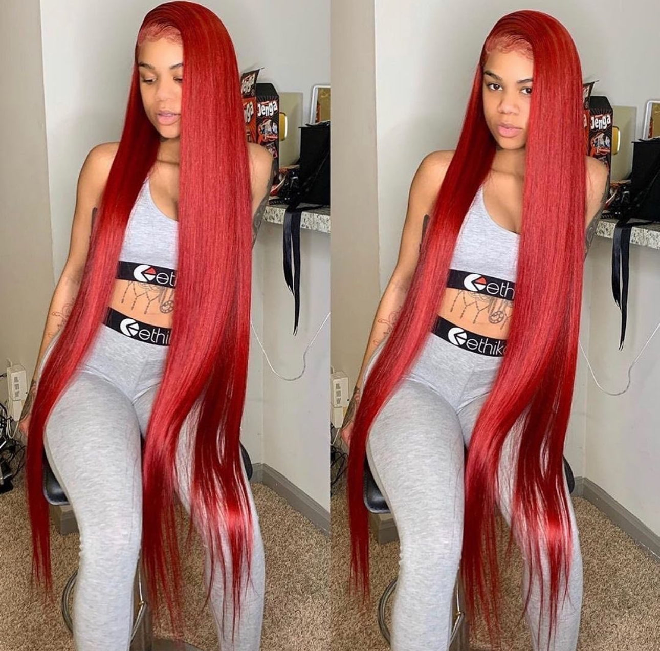 NEW 13x6 HD Straight “Ruby Red” Frontal Wig