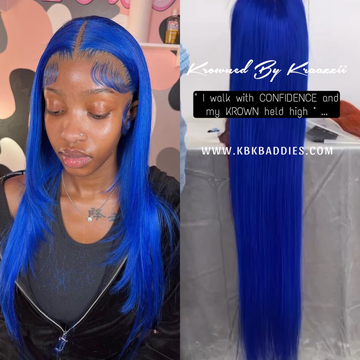NEW 13x6 HD Straight “Royalty Blue” Frontal Wig