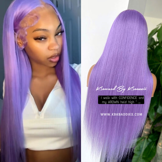 FAIRY QUEEN - NEW 13x6 Lavender Purple Straight Frontal Wig