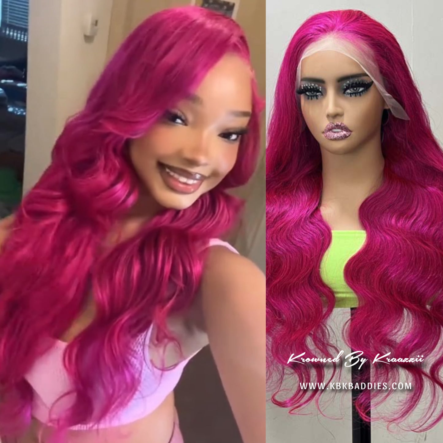 NEW 13x6 HD “Rose Pink Hottie” Bodywave Frontal Wig