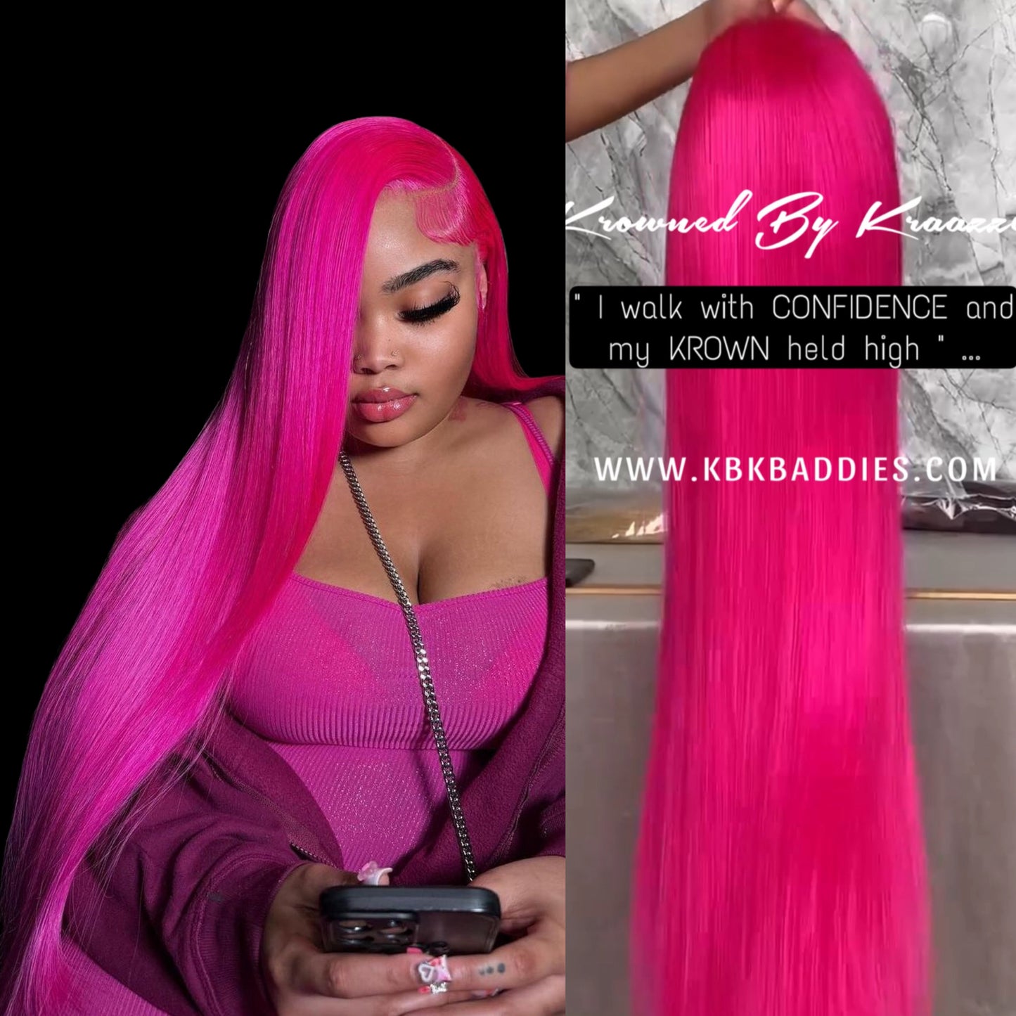 NEW 13x6 HD Straight “Pink Hottie” Frontal Wig