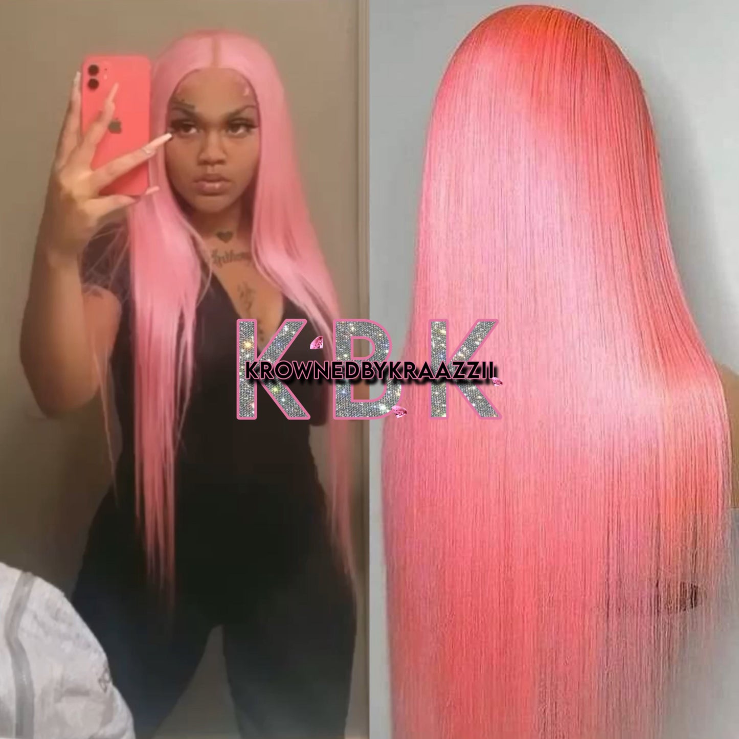NEW 13x6 HD “Candy Pink” Straight Frontal Wig