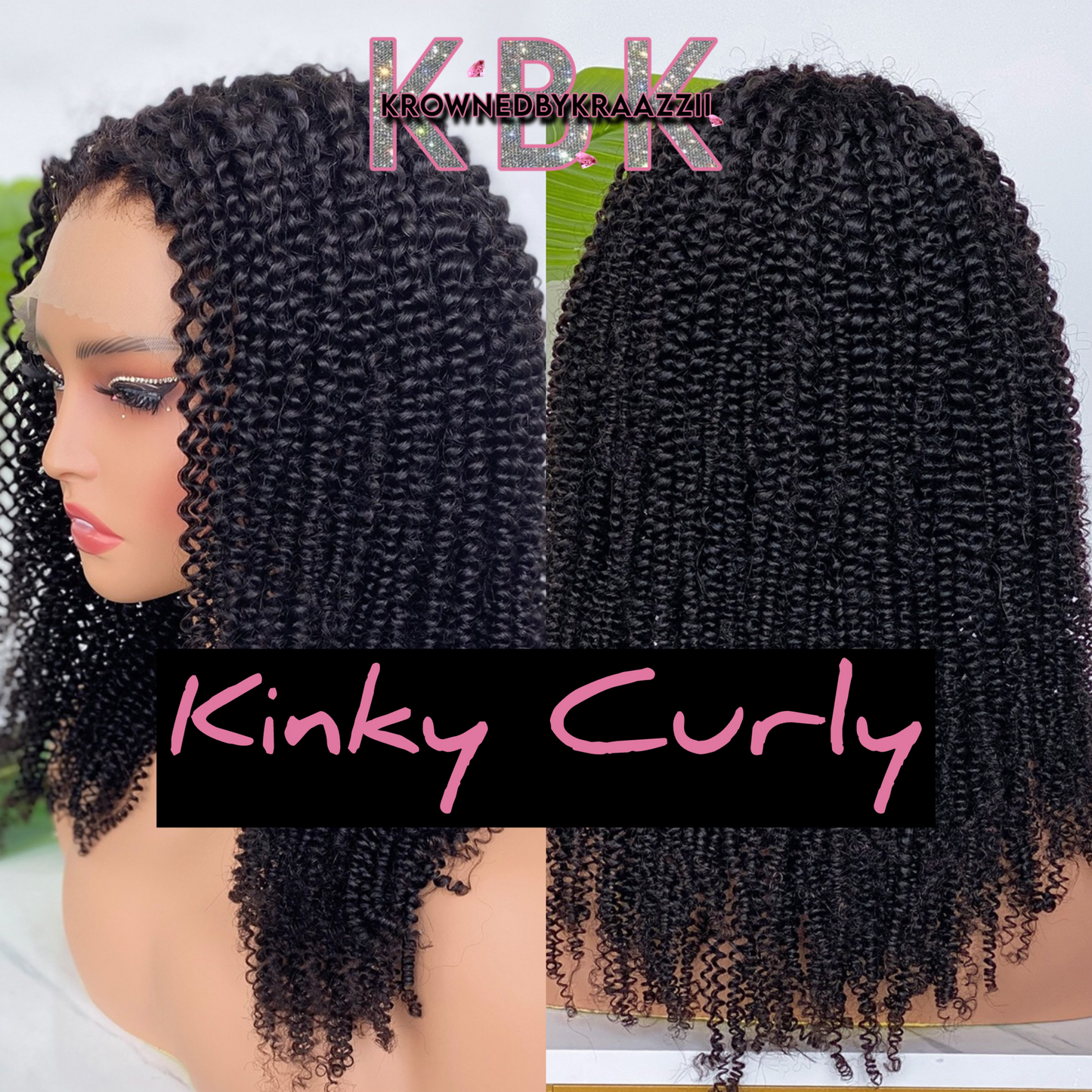 NEW 13x6 HD Black Kinky Curly Frontal Wig