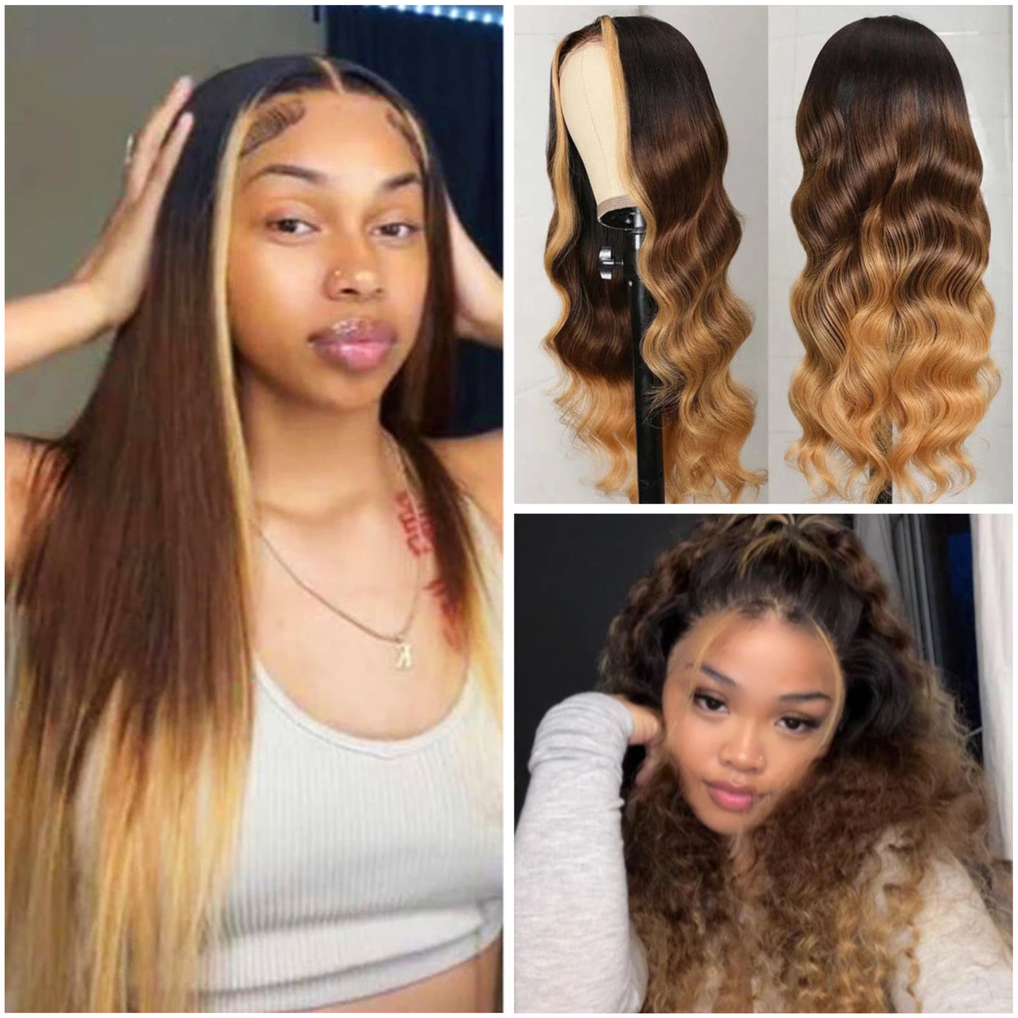 NEW 13x6 HD Deep Curly “Baddie Ombré” 3-Tone Frontal Wig