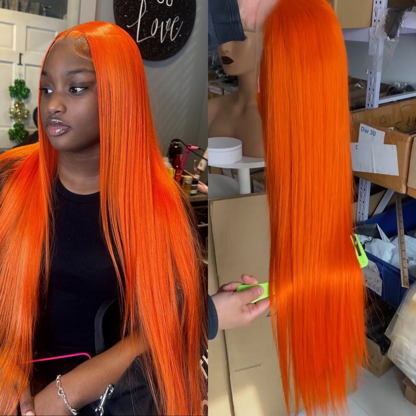 NEW 13x6 HD Straight “Flaming Orange” Frontal Wig
