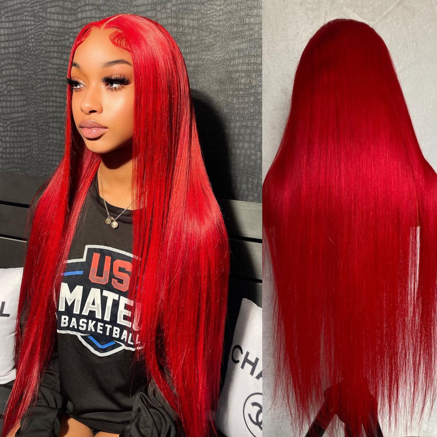NEW 13x6 HD Straight “Ruby Red” Frontal Wig