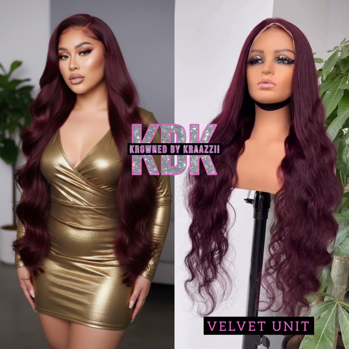 VELVET (Bodywave & Straight Transparent Dark #99j Lace Wig)