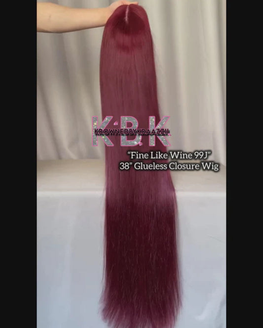 NEW 7x7 HD 99J “Fine Like Wine” Straight Closure Wig