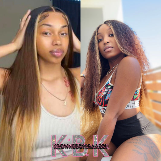 NEW 13x6 HD Deep Curly “Baddie Ombré” 3-Tone Frontal Wig