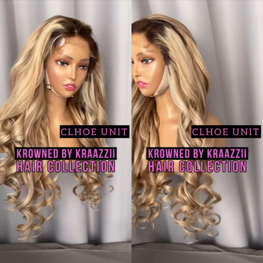 CHLOE (Straight HD Lace Custom Highlight w/ Dark Roots Wig)