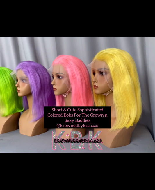 NEW 13x4 HD Colored Bob Wigs