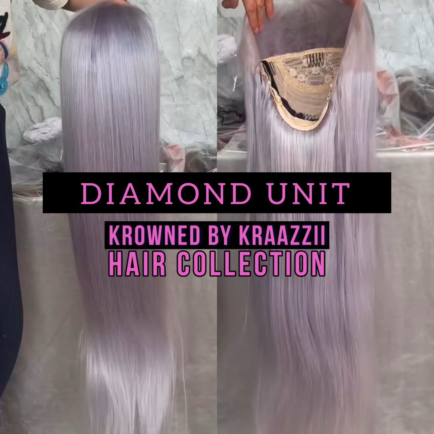 DIAMOND (Straight HD Silver Grey Lace Wig)