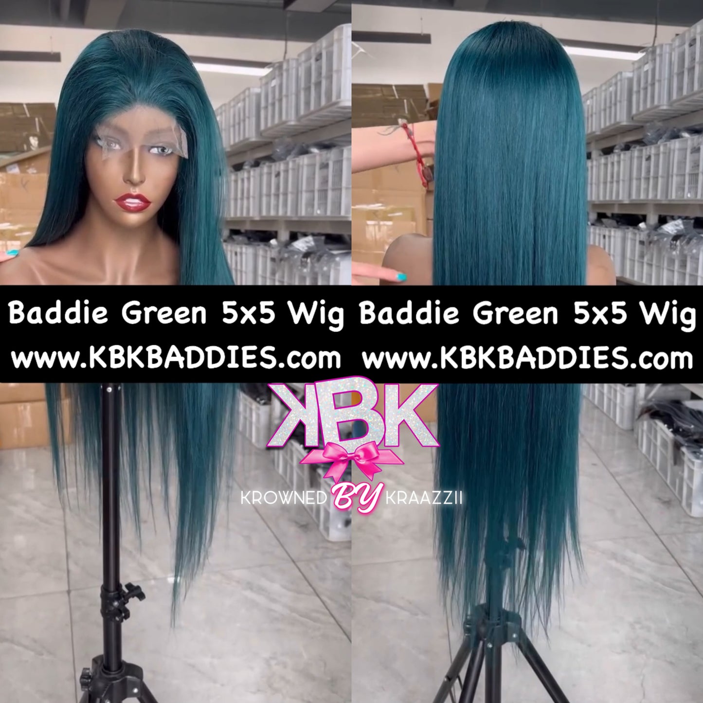 NEW “Baddie Green” Straight Closure Unit