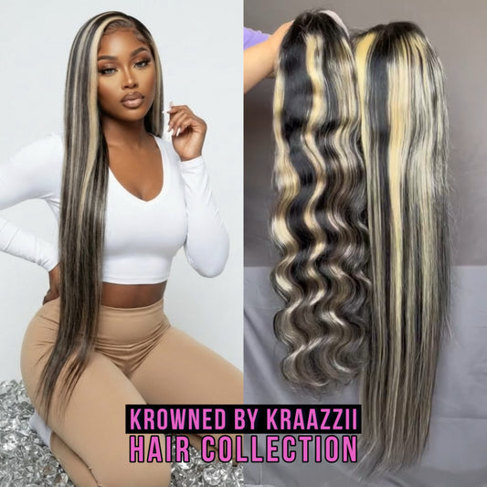 STALLION (Straight HD 1B/613 Highlight Lace Wig)