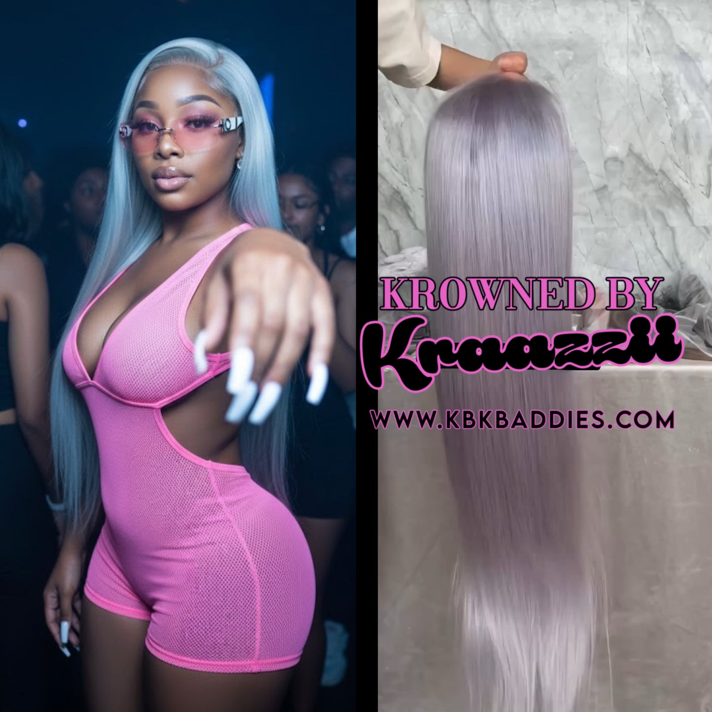 DIAMOND - NEW 13x6 Straight Silver Frontal Wig