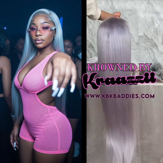 DIAMOND - NEW 13x6 Straight Silver Frontal Wig