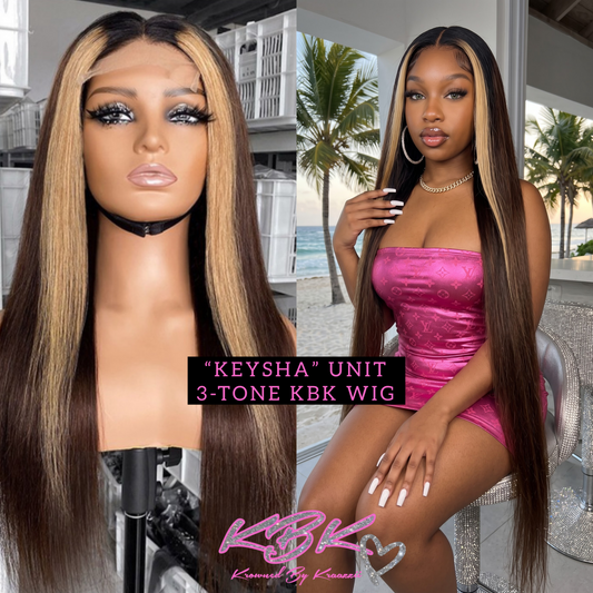 KEYSHA (Straight HD Lace 3-Tone Color Wig)