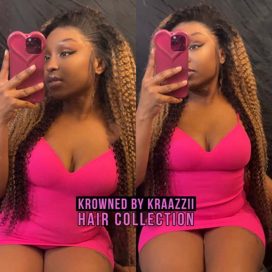 KRAAZZII OMBRÉ (Jerry Curly 3-Tone HD Lace Wig)