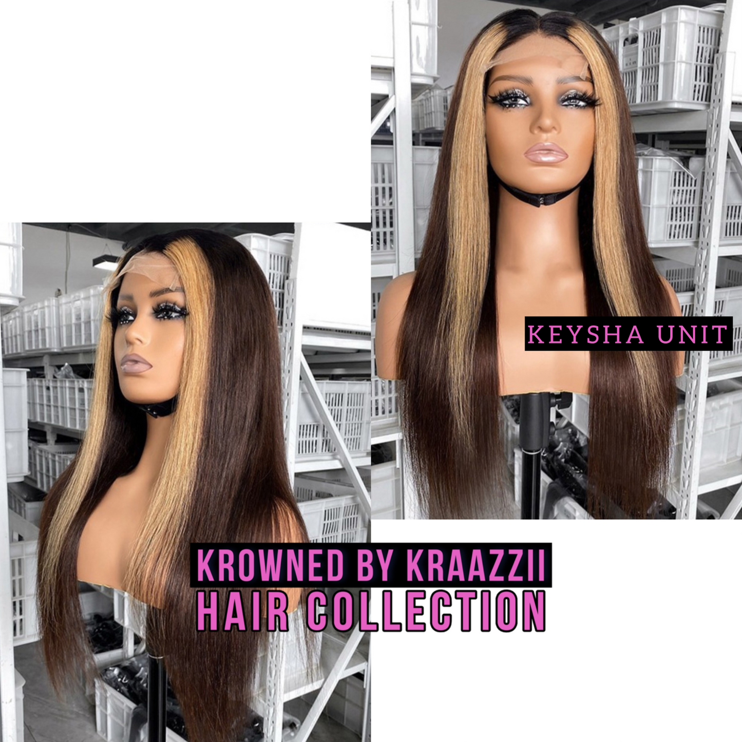 KEYSHA (Straight HD Lace 3-Tone Color Wig)