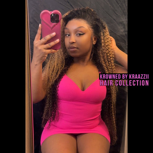 KRAAZZII OMBRÉ (Jerry Curly 3-Tone HD Lace Wig)