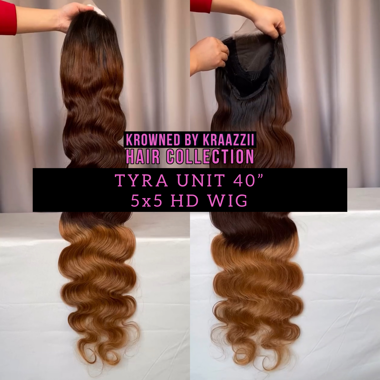 TYRA (Straight HD 3-Tone Ombré 5x5 Closure Wigs)