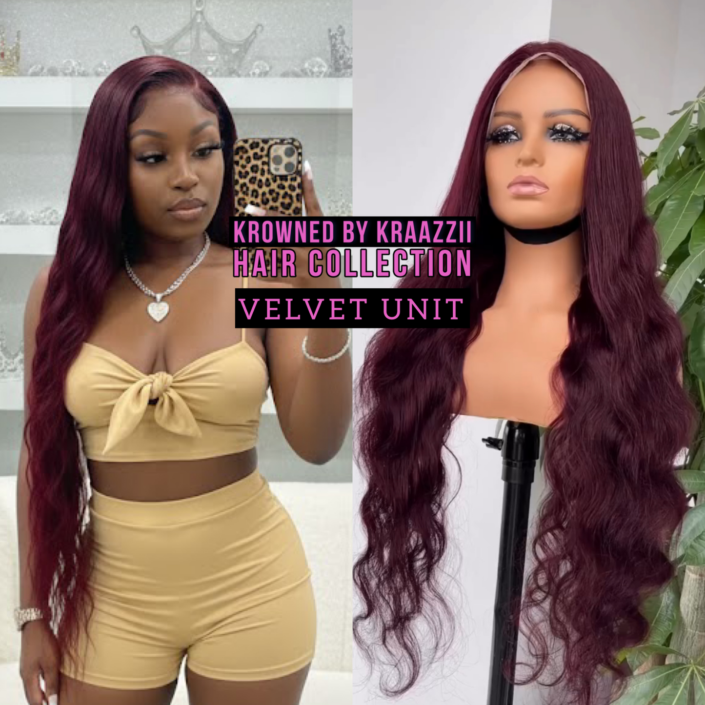 VELVET (Bodywave & Straight Transparent Dark #99j Lace Wig)