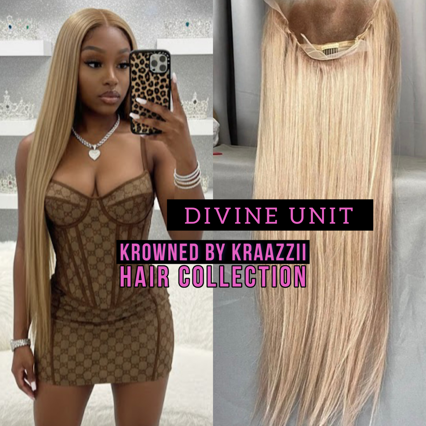 DIVINE (Straight HD Lace Light Honey Brown Color Wig)