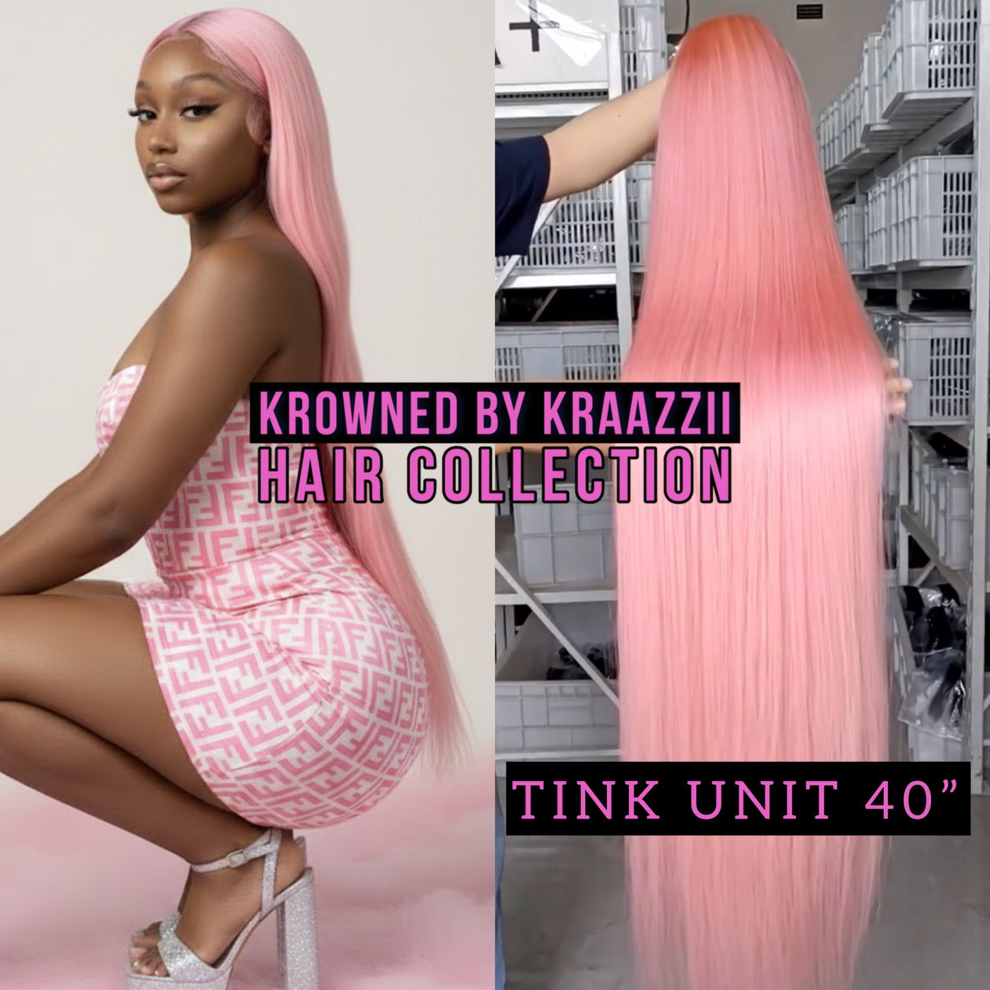 TINK (Straight Transparent Light Pink Lace Wig)
