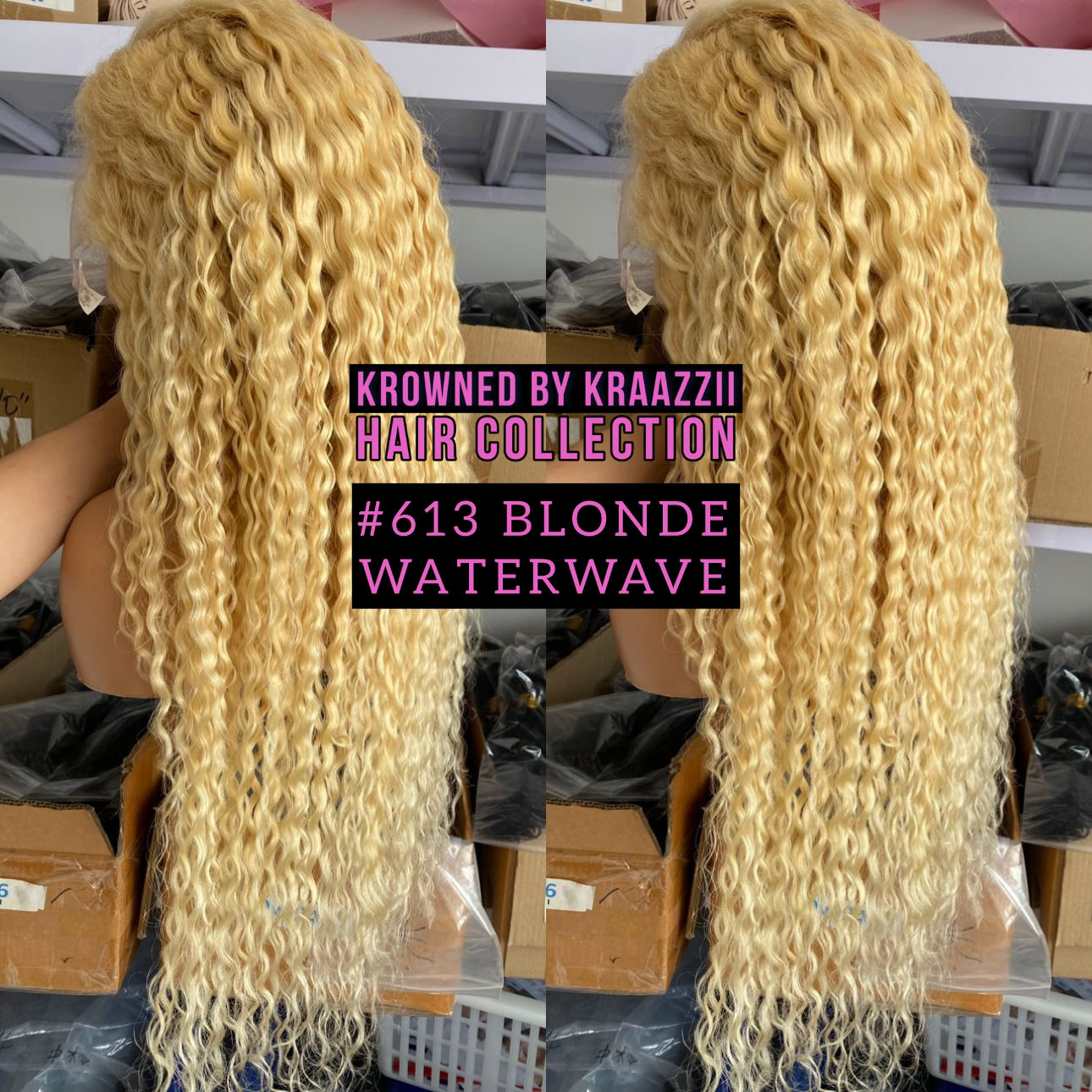 ELLA (Waterwave HD #613 Blonde Lace Wig)