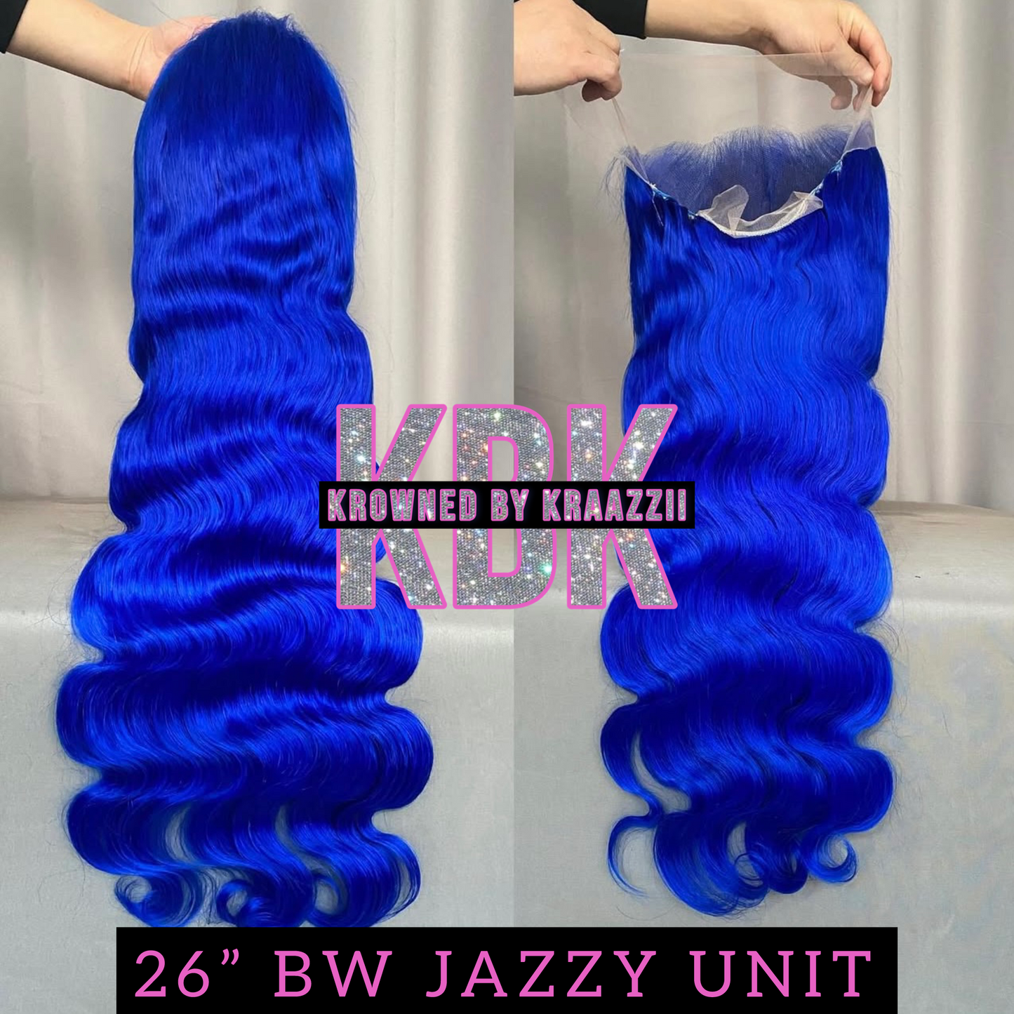 JAZZY (Straight Transparent Blue Lace Wig)