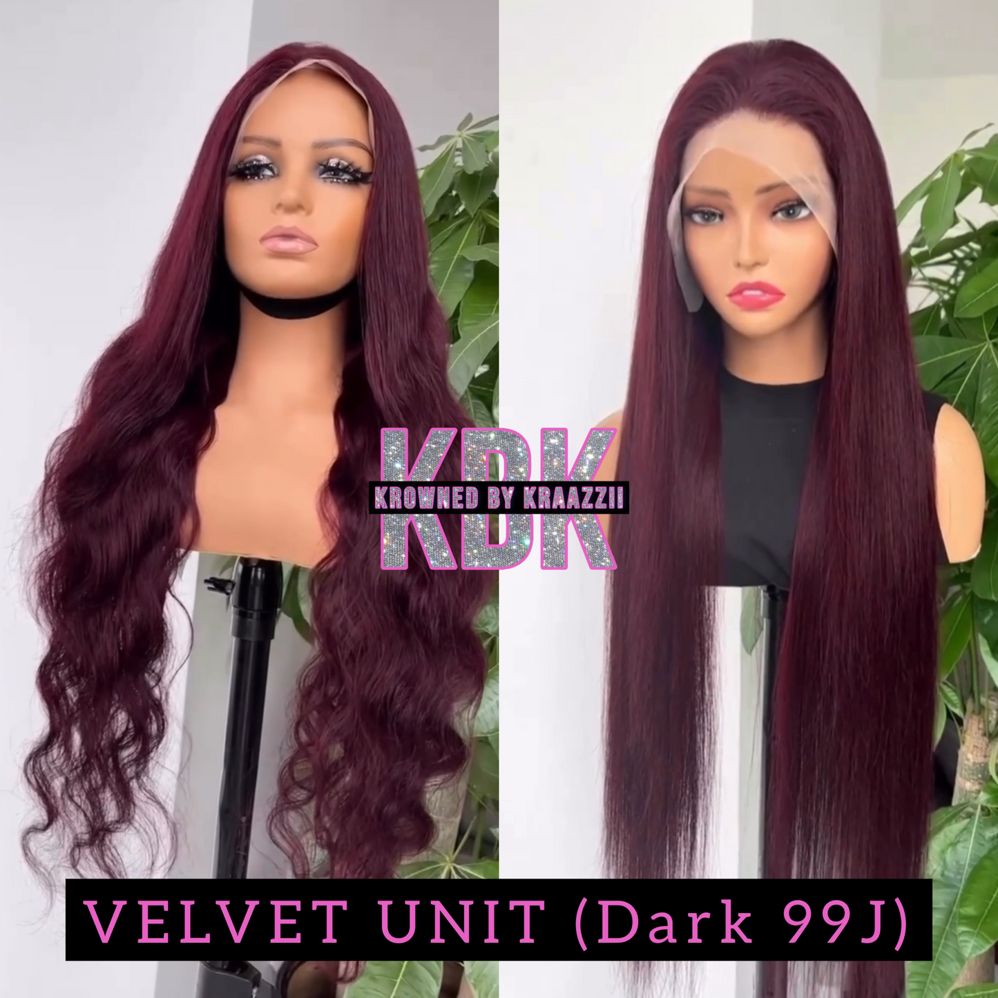 VELVET (Bodywave & Straight Transparent Dark #99j Lace Wig)