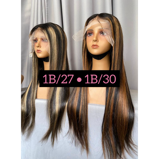 NEW 7x7 HD “In The Mix” Straight Highlight Closure Wig