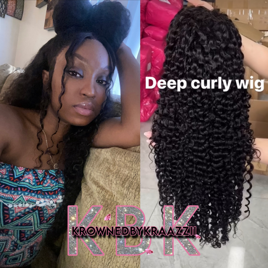 NEW 13x6 HD Black Deep Curly Frontal Wig
