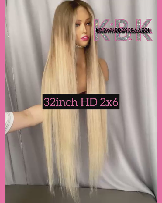 NEW 2x6 HD “Shakira The Baddie” Ombré Closure Wig