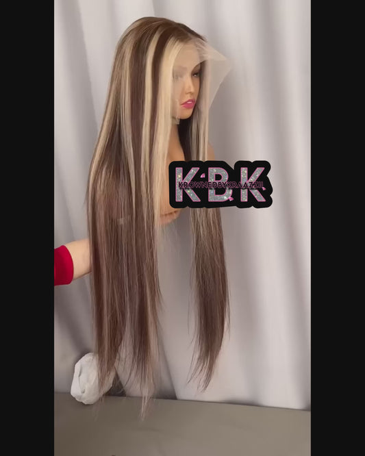 NEW 13x6 HD “Rocky Road Highlight” Straight Frontal Wig
