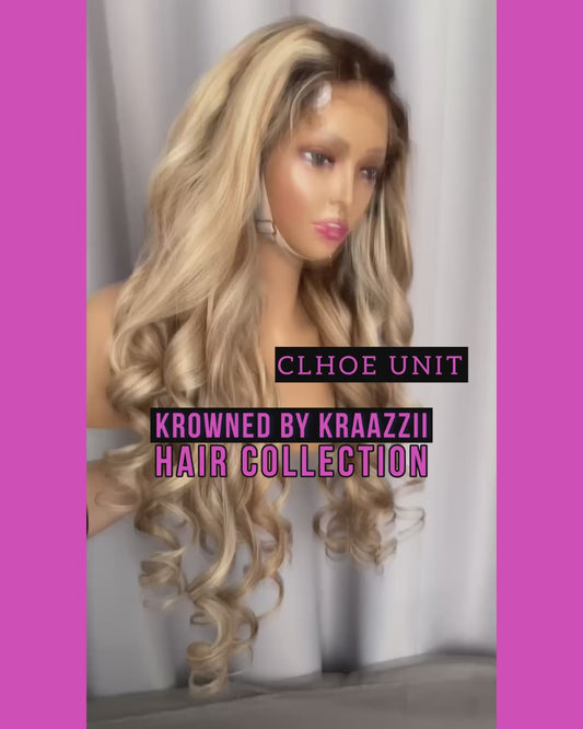 CHLOE (Straight HD Lace Custom Highlight w/ Dark Roots Wig)